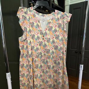 Tropical Safari Print Dress